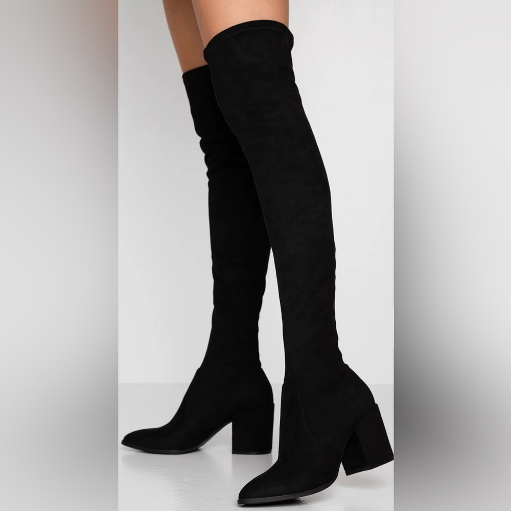 Steve Madden Black Over-the-Knee Boots